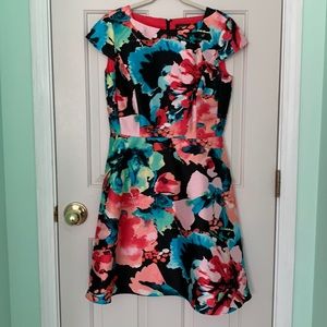 Knee length multi-colored dress.Really nice dress for an upcoming spring event.